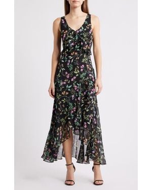 Sam Edelman Ruffle Sleeveless Maxi Dress - Black