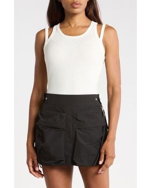 Helmut Lang Rib Racer Strap Tank - White