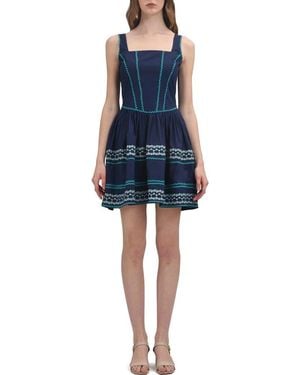 CELINA MOON Midnight Minidress - Blue