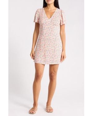 Billabong Such A Flirt Short Sleeve Minidress - Pink