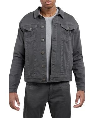 Xray Jeans Saddle Stitch Denim Jacket - Black