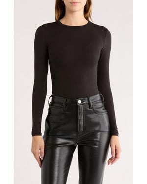 Naked Wardrobe Bare Crewneck Long Sleeve Top - Black