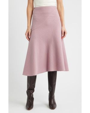 BOSS Vicena Maxi Woven Boiled Wool Skirt - Pink