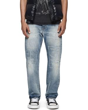 Purple Brand Distressed Straight Leg Jeans - Blue