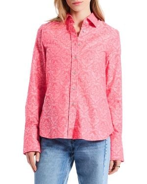 Robert Graham Priscilla Long Sleeve Woven Shirt - Red