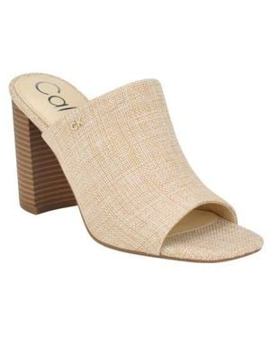 Calvin Klein Jotie Heeled Mule - Natural