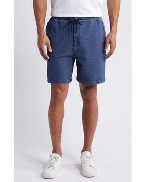 Mavi Clint Elastic Waist Stripe Stretch Cotton Shorts - Blue