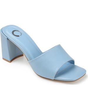 Journee Collection Journee Alisia Block Heel Sandal - Blue