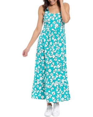 London Times Floral Maxi Dress - Blue