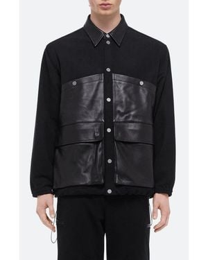 Helmut Lang Mixed Media Hunting Jacket - Black