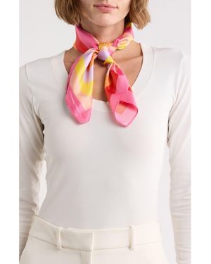 Steve Madden Intersecting Stripe Square Scarf - White