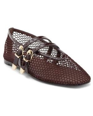 Steve Madden Lissa Mesh Mary Jane Flat - Brown