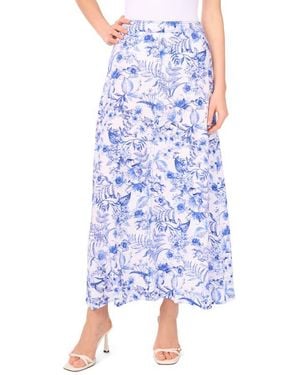 Cece Patterned Maxi Skirt - Blue