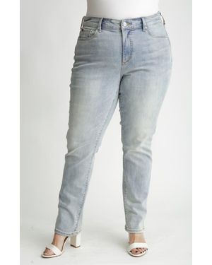 Slink Jeans High Waist Straight Leg Jeans - Blue