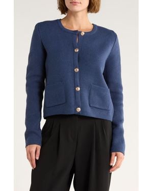 French Connection Babysoft Cardigan Sweater - Blue