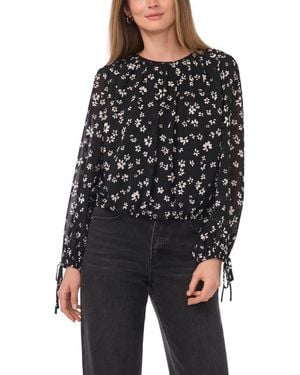 Parker Long Sleeve Floral Top - Black