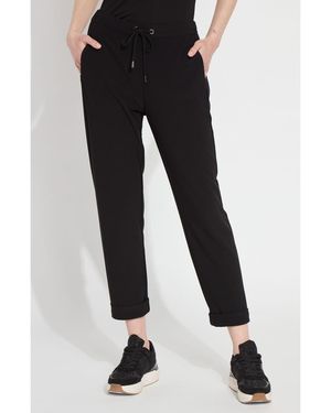 Lyssé Julia Crepe Cuffed Sweatpants - Black