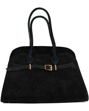 Persaman New York Sasha Suede Tote - Black