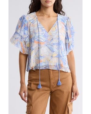 Joie Harper Geometric Top - Blue