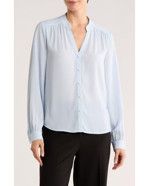 Gemma Jane Long Sleeve Button-Up Shirt - White