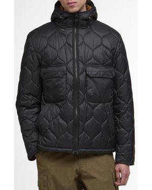Barbour Re-Engineered Hooded Quilted Jacket - Black