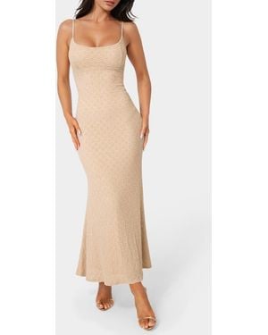 Bebe Floral Lace Body-Con Maxi Dress - White