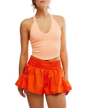 Free People Fp Movement All Clear Crop Racerback Tank - Red