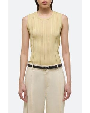 Helmut Lang Open Back Semisheer Sleeveless Sweater - Natural