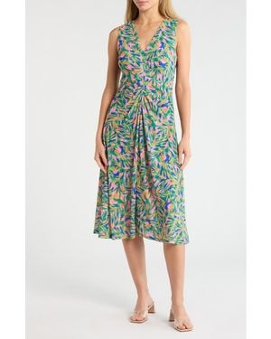 Vince Camuto Stretch Knit Midi Dress - Green