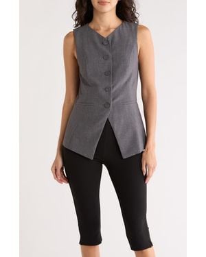 Leith Longline Vest - Black