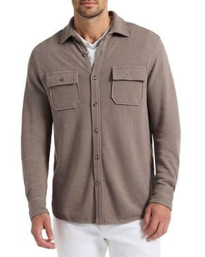 Robert Graham Wayne Long Sleeve Knit Shirt - Brown