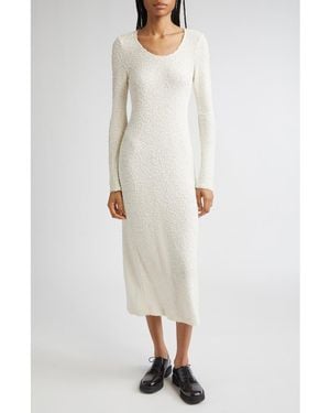 Partow Tina Long Sleeve Midi Dress - White