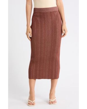 BOSS Freedah Rib Maxi Skirt - Red
