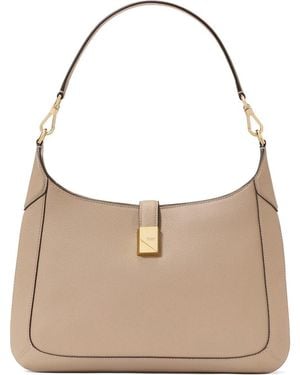 Kate Spade Deco Leather Hobo Bag - Brown