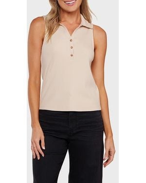 Matty M Eliza Polo Tank Top - Blue