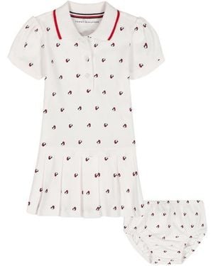 Tommy Hilfiger Heart Polo Dress & Bloomers - White