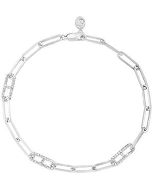 Effy Sterling Diamond Chain Bracelet - White