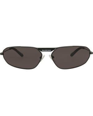 Balenciaga 64Mm Rectangle Sunglasses - Brown