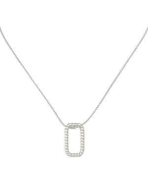 AllSaints Rope Hexagonal Pendant Necklace - Metallic