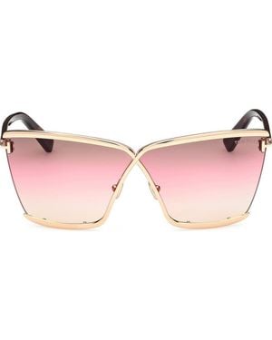 Tom Ford Elle 71Mm Gradient Square Sunglasses - Pink