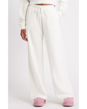 BP. Wide Leg Fleece Pants - White