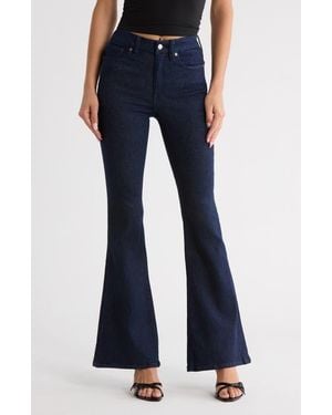 GOOD AMERICAN Always Fits Good Distressed Flare Jeans - Blue
