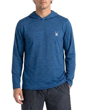 Spyder Core Heather Hooded Rashguard - Blue