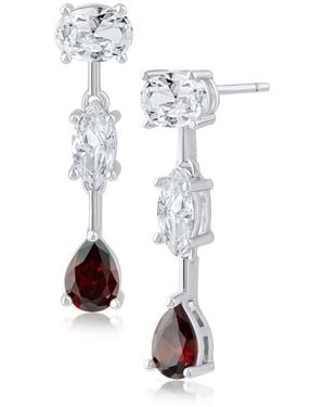 Kenneth Jay Lane Cubic Zirconia Bar Drop Earrings - White