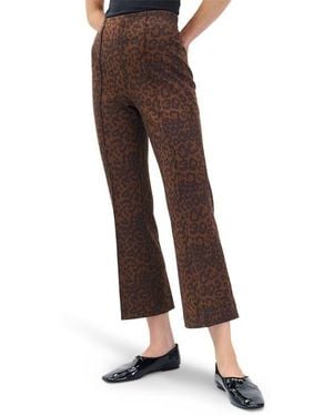 Rag & Bone Irina Print Ponte Flare Ankle Pants - Brown