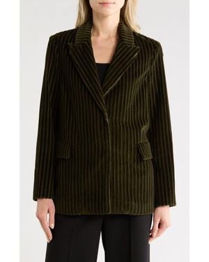 Longchamp Peak Lapel Corduroy Jacket - Black