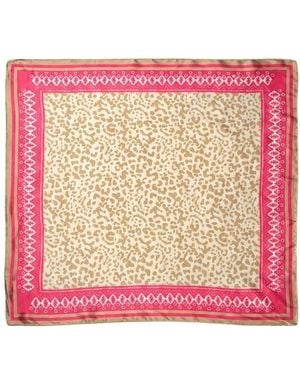 Nicole Miller Satin Square Scarf - Pink