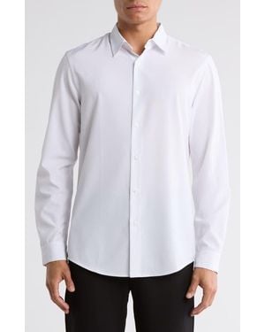 14th & Union Long Sleeve Performance Stretch Shirt - White