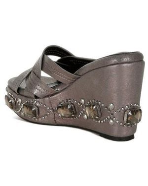 LONDON RAG Blistronic Platform Wedge Sandal - Gray