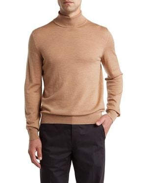 Bruno Magli Merino Wool Turtleneck Sweater - Black